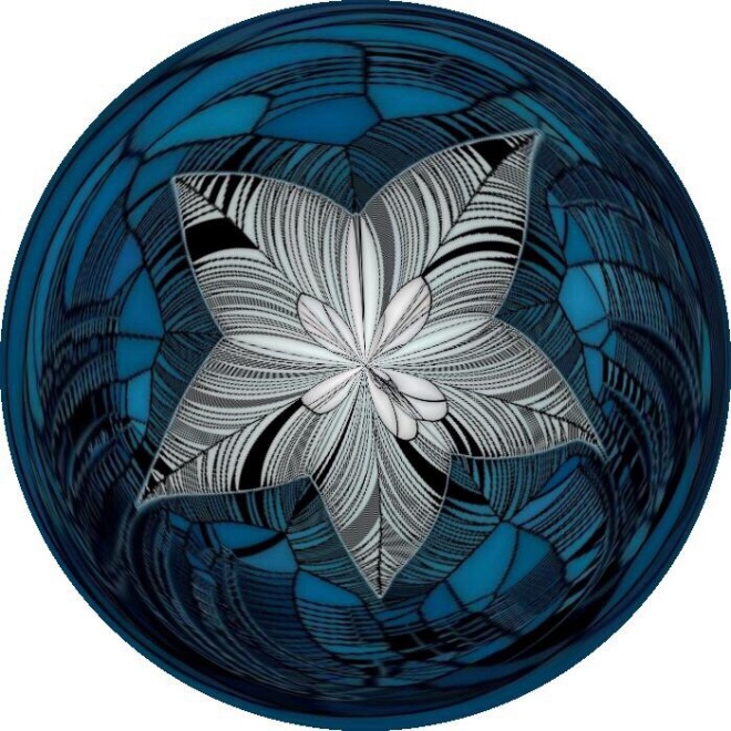 Blue flower swirl